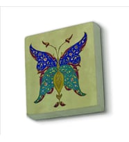 Kelebek Deseni Baskılı Doğaltaş  Magnet(KD-005)Buzdolabı Süsü