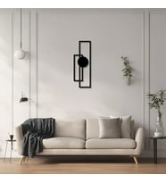 Modern Metal Duvar Sanatı Şekil 1 (Shape 1) Metal Duvar Tablosu Soyut (Siyah)
