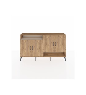 Arges Konsol 6 Raflı 4 Kapaklı 176x30x99 Çam-Çam/Aytaşı