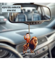 Kişiye Özel Taraftar Karikatür Ayna Süsü – Taraftar Hediyesi