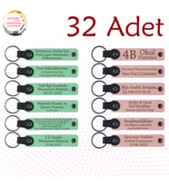 Yeşil & Yavru Ağzı, Seyahat Turu Ekibine Özel Anı, 32’li Set, İsim ve Tarihli Deri Hediyelik