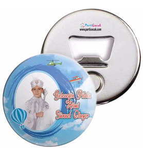 Sünnet Düğünü Uçaklı Gökyüzü Parti Paketi Açacaklı Magnet