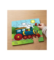 Tren İle Eğlenceli Yolculuk Tasarımlı 24 Parça Ahşap Çocuk Puzzle MPK1094