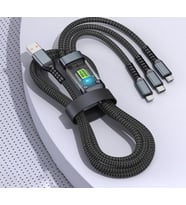 USB Kablosu Hızlı Şarj, Şeffaf Aydınlık 100w Süper Hızlı Şarj Kablosu, Dayanıklı Naylon örgü, Tip-C, iPhone ve Android Cihazlar için Şarj Çözümü
