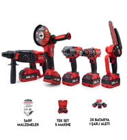Beşli set MW600R (13mm Ç.Mandren+S.Sıkma+Ş.Spral+Ş.Hilti+Budama)