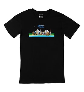 Around The World Siyah Tişört