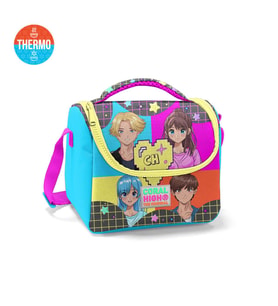 Coral High Kids Gri Mavi Pembe Anime Desenli Thermo Beslenme Çantası 11737