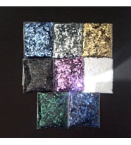 GLİTTER ALTIGEN EPOKSİ SÜSLEME PULU NAİL ART MAKYAJ SİM SET 15 GRAM x 8 RENK 120 GRAM (Çok Renkli)