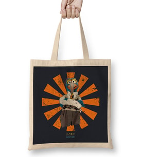 Gonzo Retro Japanese Muppets Bez Çanta Uzun Saplı