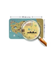 Eğitici Ve Öğretici Cocuk Odası Türkiye Haritası Duvar Sticker-60x105-3877