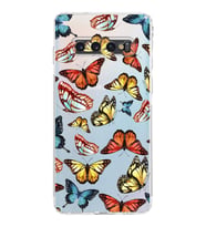 PrintiFy Samsung Galaxy S10 ile Uyumlu Water Color 2  Kamera Korumalı Şeffaf  Kılıf