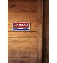 1 Parça (10x20) Uv Baskı Mdf 17 Çanakkale İl Plaka Retro Tablo Poster - ILTAB10X20-017