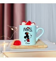 Minnie Mouse Tasarımlı Kişiye Özel Yeşil Türk Kahvesi Fincanı