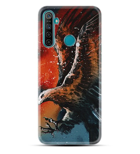 Realme 5i 5 Pro 6i 7 Pro 8 Kılıf Desemli Silikon Kartal Uçarken 1718