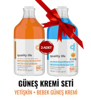 Ql Bebek Ve Yetişkin Güneş Kremi Seti 50+ Faktör 110 Ml Leke Karşıtı