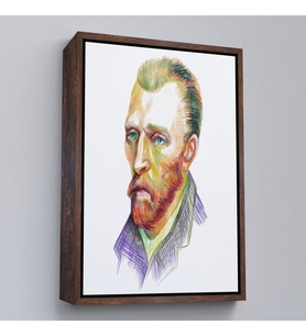 Çerçeveli Vincent Van Gogh Dekoratif Kanvas Tablo (Beyaz)