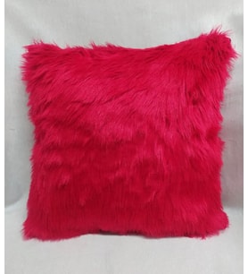 YILMAZHOME Peluş Kırlent Kılıfı - Kırmızı