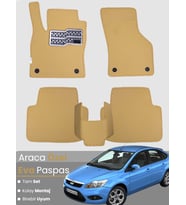 FORD FOCUS 2 HATCHBACK (2005-2011) Uyumlu EVA Paspas Tam Set–Araca Özel,Su Geçirmez