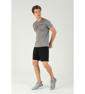 Maraton Regular Erkek Bisiklet Yaka Gri T-shirt