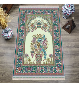 Dijital Baskılı, Yıkanabilir, Yumuşak Dokulu Çocuk ve Yetişkin SECCADE 65x115 cm  S-DOT-N114-1