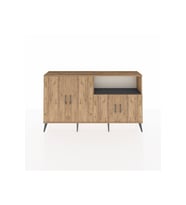 Arges Konsol 6 Raflı 4 Kapaklı 176x30x99 Çam-Çam/Antrasit