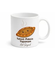 Tahinli Pide Temalı Komik Baskılı Kupa Bardak Esprili Hediye