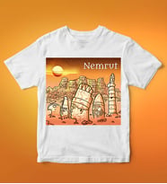 Nemrut Tasarımlı Tişört (Beyaz)