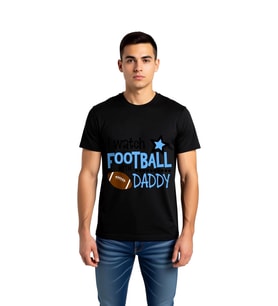 Futbol Babamla İzlerim Yazılı Baskılı Erkek Tişört