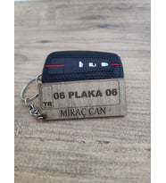 Ahşap Plaka ve İsim Yazılı Anahtarlık Kişiye Özel Kazıma (Ahşap)