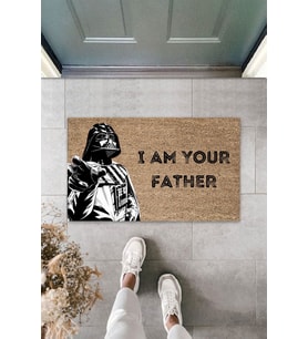 Dormot Modern Dijital Baskı - Star Wars, Darth Vader - I AM YOUR FATHER- Kapı Önü Paspası (Bej)