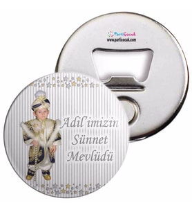 Sünnet Gold ve Gümüş Yıldız Süslemeli Açacaklı Magnet