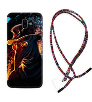 Samsung J6 Plus J7 Prime J7 Pro M20 Kılıf Boyun Asklı Rasta Silikon Karga 1616