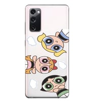 Samsung Galaxy S20 FE Uyumlu Powerpuff KIzlar Tasarımlı Şeffaf Telefon Kılıfı