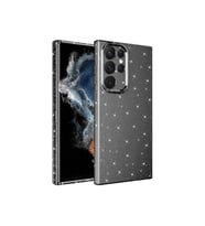 Samsung Galaxy S22 Ultra Uyumlu Kılıf Kamera Korumalı Simli Lüks Zore Koton Kapak