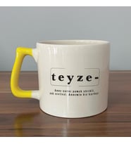Teyze Baskılı Sarı Kulplu D Kupa