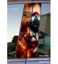 ateşli joker sticker yan kapı direk kaplama 2li sol sağ takım yapıştırma