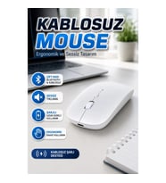 Çift Modlu Bluetooth ve Kablosuz Şarjlı Mouse – Ergonomik Sessiz Tasarım