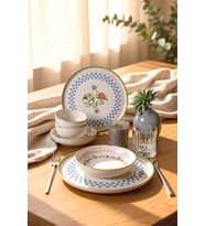 Keramika Rose Line Yemek Takımı 6 Parça 2 Kişilik 22909-10-11