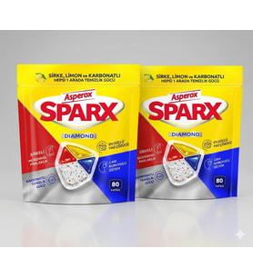 Asperox Sparx Diamond Bulaşık Makinesi Kapsülü 2x80 li 160 Kapsül