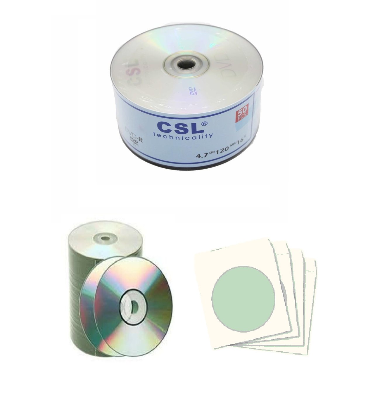 CSL Boş Cd-r 700mb-80mın 52x 10 Adet Ve Cd Zarfı 10 Adet