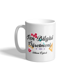 Kişiye Özel İngizlice  Öğretmenlerine Özel İsim Yazılabilir Kupa Bardak 04