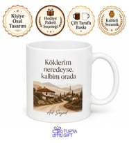 Kişiye Özel Memleket Temalı Ev Kupa Bardak İsimli Hediye