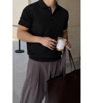 Erkek Çizgili Triko Polo Yaka Tişört – Slim Fit Premium Pamuklu Yazlık Polo