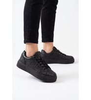Walkway Bej Bağcıklı Kalın Rahat Tabanlı Kadın Casual Yürüyüş Ayakkabı Sneaker 26201