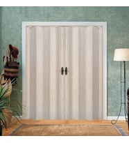 Faran Dekorasyon 275 x 215 Akçaağaç Renk Camsız Çift Açılım Pvc Akordiyon Katlanır Kapı FRNAKMODEL-276