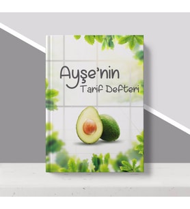 BK Gift Kişiye Özel İsimli Mutfak Tarif Defteri-3 (Beyaz)