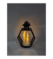 Dekoratif Vintage Pilli Led Mumlu Kandil Asılabilir Fener 9 x 20 cm