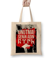 Unutma Senin Adın Türk Bez Çanta Uzun Saplı