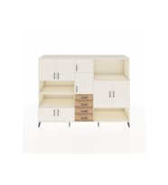 Hyperion Dolap 10 Raflı 4 Çekmeceli 8 Kapaklı 220x44x163 Aytaşı-Aytaşı/Çam