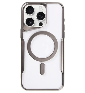 Newface Apple iPhone 16 Pro Max Kılıf Boyi Magsafe Silikon Kapak - Titan Gri